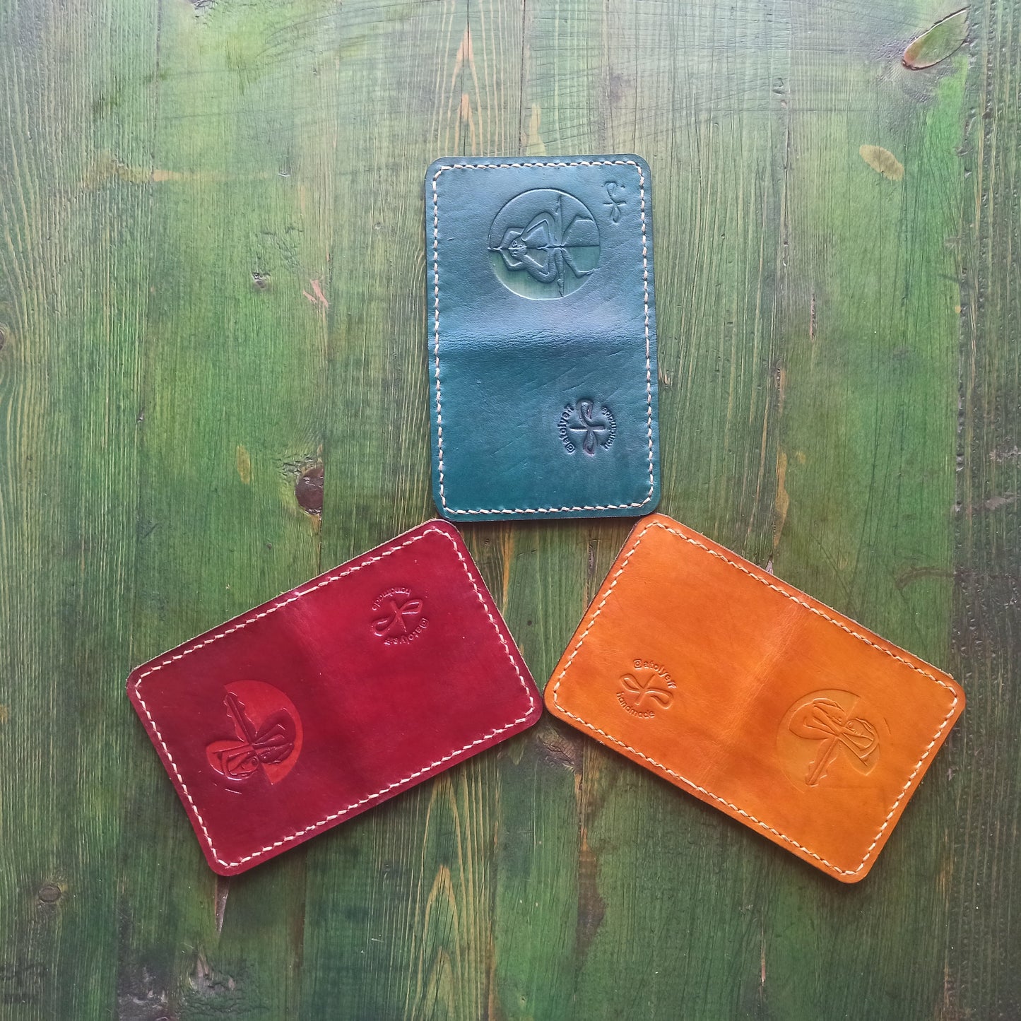 Handmade Genuine Leather Slim Card Wallet - Minimalist Design